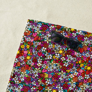 Joyful Garden Beach Towel