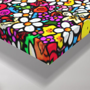 Joyful Garden Groovy Canvas Print