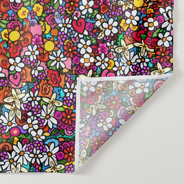 Joyful Garden Groovy  Tapestry (Detail)