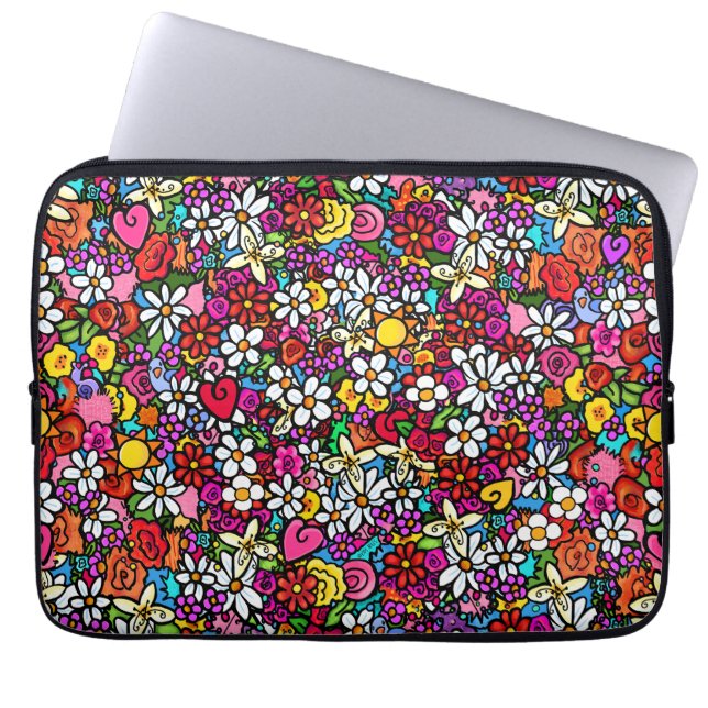 Joyful Garden Laptop Sleeve (Front)