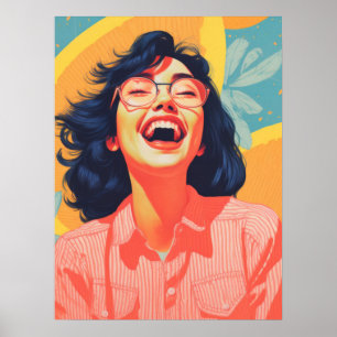 Joyful Gaze: Embracing Happiness Poster