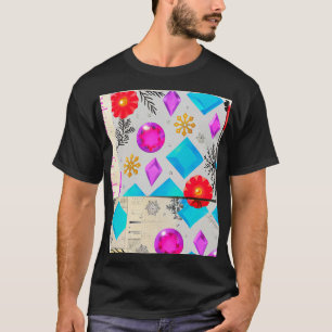 Joyful Geometric Bloom Pattern – Bubble Edition T-Shirt