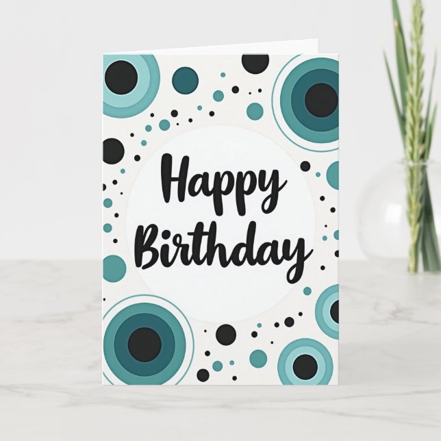 Joyful Geometric Circle Card (Front)