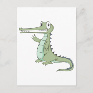Joyful Gharial Gavial Crocodile Postcard