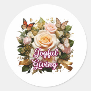 Joyful Giving — Inspirational Sticker for Kindness