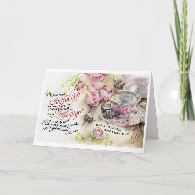Joyful God/Little One, Folded Greeting Card, 5"x7" Card (Front)