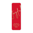 JOYFUL Gold Faux Foil Red Christmas