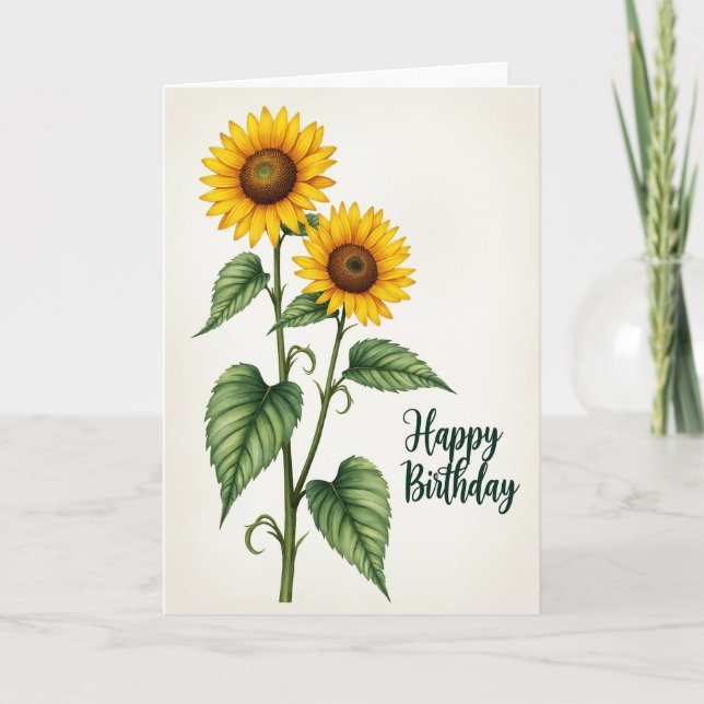 Joyful Golden Blooms Card (Front)