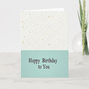 Joyful Golden Fleck Birthday Card