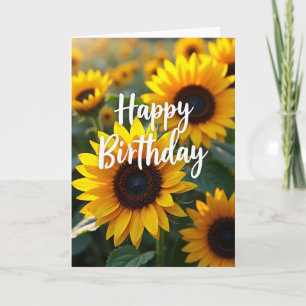 Joyful Golden Flowers Card