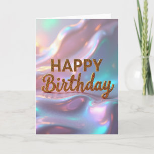 Joyful Golden Glitter Card