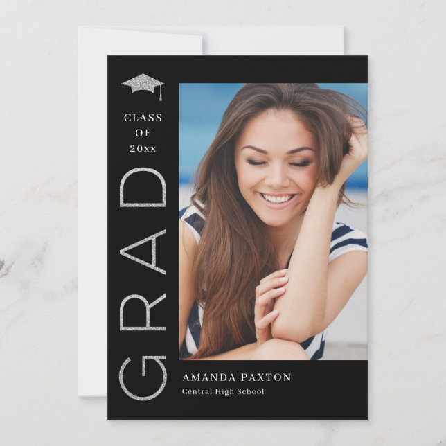 Joyful Grad Editable Colour Graduation Invitation (Front)