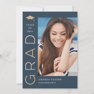 Joyful Grad Editable Colour Graduation Invitation