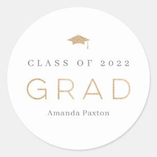 Joyful Grad Graduation Stickers or Envelope Seals