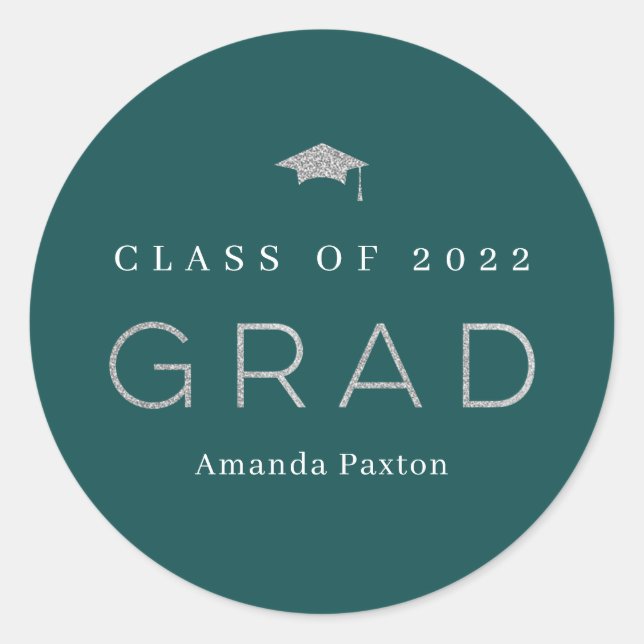 Joyful Grad Graduation Stickers or Envelope Seals (Front)