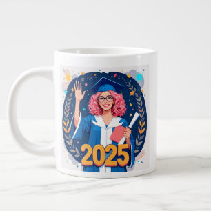 Joyful Graduate of 2025 Celebrating Achievement Large Coffee Mug