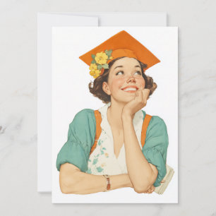 Joyful Graduation Day Portrait Invitation
