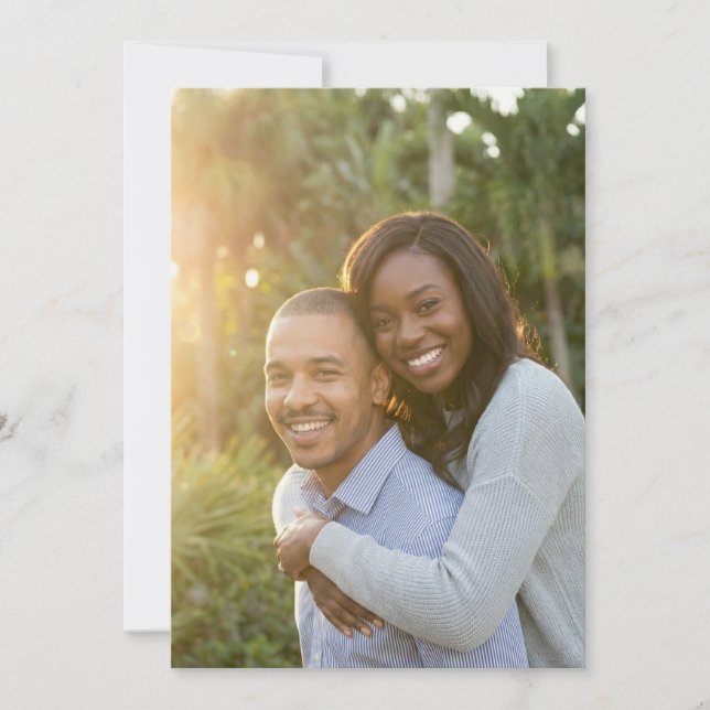 Joyful Green Outdoor Photo Invitation (Front)