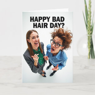 Joyful Hairstyle Birthday Card