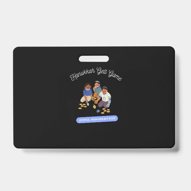 Joyful Hanukkah Kids ID Badge (Front)