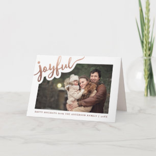 Joyful   Happy Holidays Photo Card