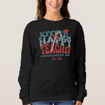 Joyful Happy Teacher Christmas Retro