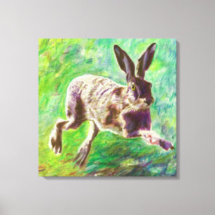 Joyful hare 2011 canvas print