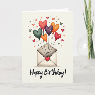 Joyful Heart Balloons Birthday Card