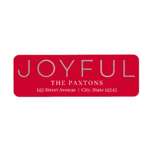 Joyful Heart EDITABLE COLOR Holiday Address Label