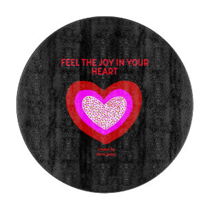 Joyful Heart Glass Cutting Board