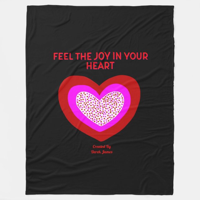 Joyful Heart Large Fleece Blanket (Front)