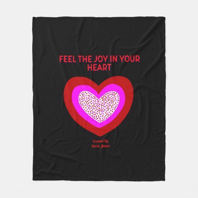 Joyful Heart Medium Fleece Blanket (Front)