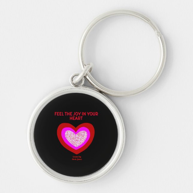 Joyful Heart Premium Round Keychain (Front)