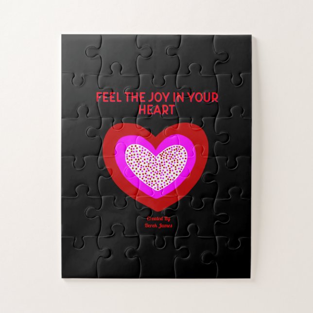 Joyful Heart Puzzle, (27.94 cm x 35.56 cm) Jigsaw Puzzle (Vertical)