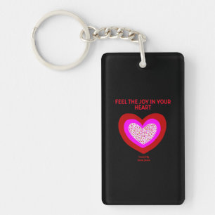 Joyful Heart Rectangle Keychain