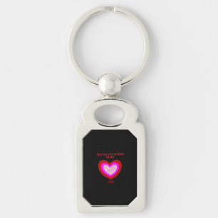 Joyful Heart Rectangle Metal Keychain