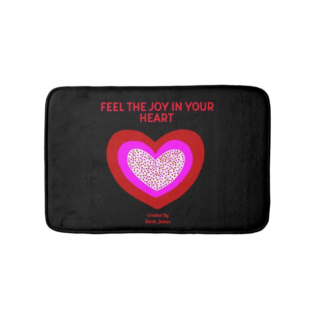 Joyful Heart Small Bath Mat (Front)