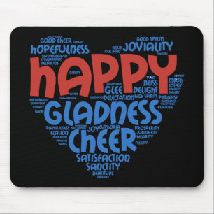 Joyful Heart Typography Mouse Mat