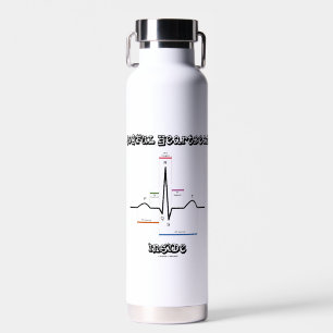 Joyful Heartbeat Inside Normal Sinus Rhythm EKG Water Bottle