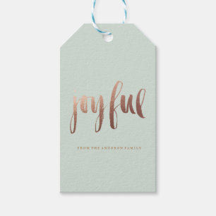 JOYFUL holiday christmas Gift Tags