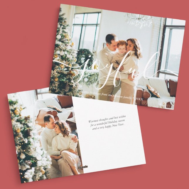 Joyful Holiday Christmas Modern Photo (Creator Uploaded)