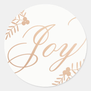 Joyful Holiday Classic Round Sticker