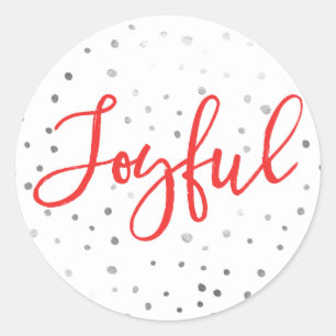 Joyful Holiday Classic Round Sticker