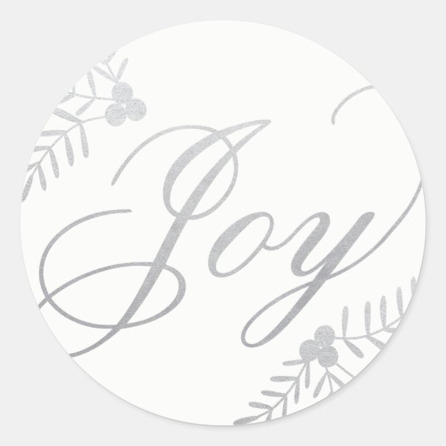 Joyful Holiday Classic Round Sticker (Front)