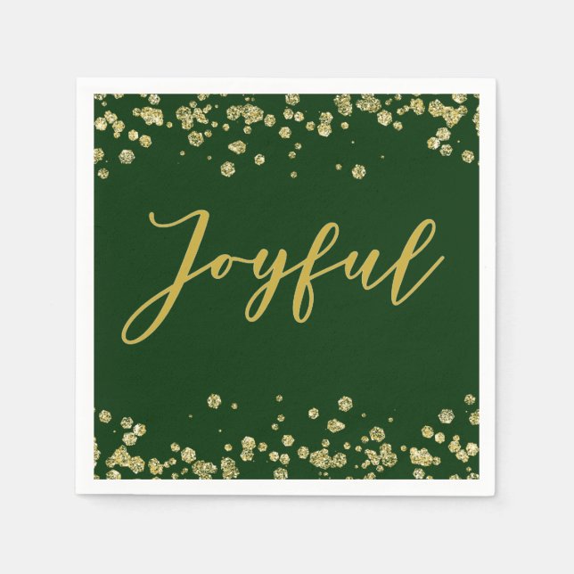 Joyful Holiday Paper Napkin (Front)