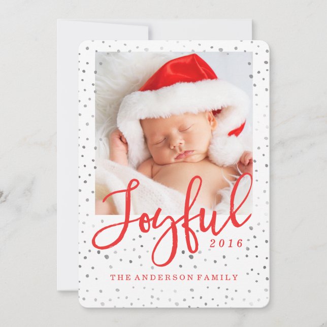 Joyful | Holiday Photo Card (Front)