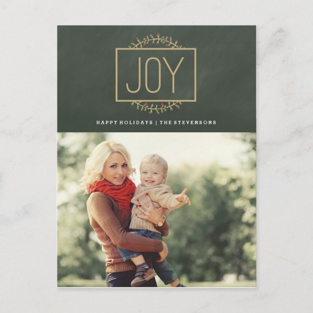 Joyful Holiday | Photo Postcard (Front)