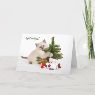 Joyful holidays holiday card