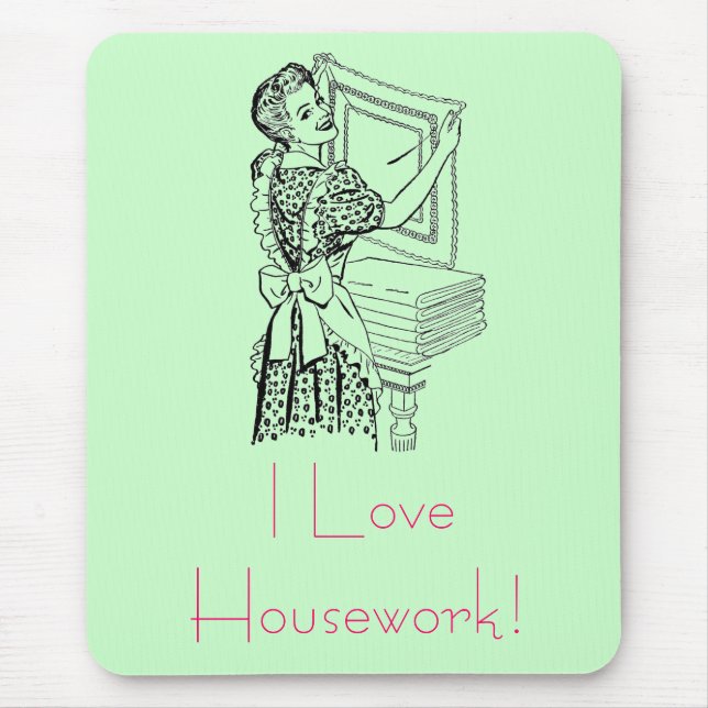 Joyful housewife mouse mat (Front)