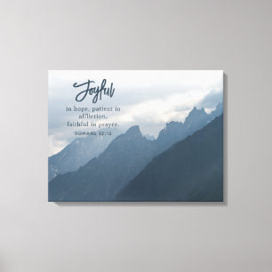 Joyful In Hope Christian Inspirational Canvas Print